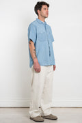 OrSlow 23SS SS23 01-0869-99 Chambray 60's Work Shirt Bleached Calculus Victoria BC Canada