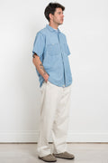 OrSlow 23SS SS23 01-0869-99 Chambray 60's Work Shirt Bleached Calculus Victoria BC Canada