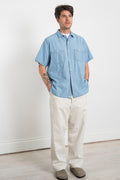 OrSlow 23SS SS23 01-0869-99 Chambray 60's Work Shirt Bleached Calculus Victoria BC Canada