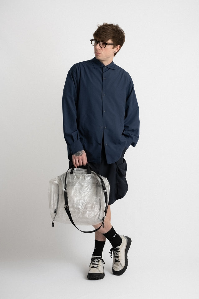 meanswhile Japan SS24 men's collection Dyneema Shoulder Bag Fog Grey Calculus online shop Canada