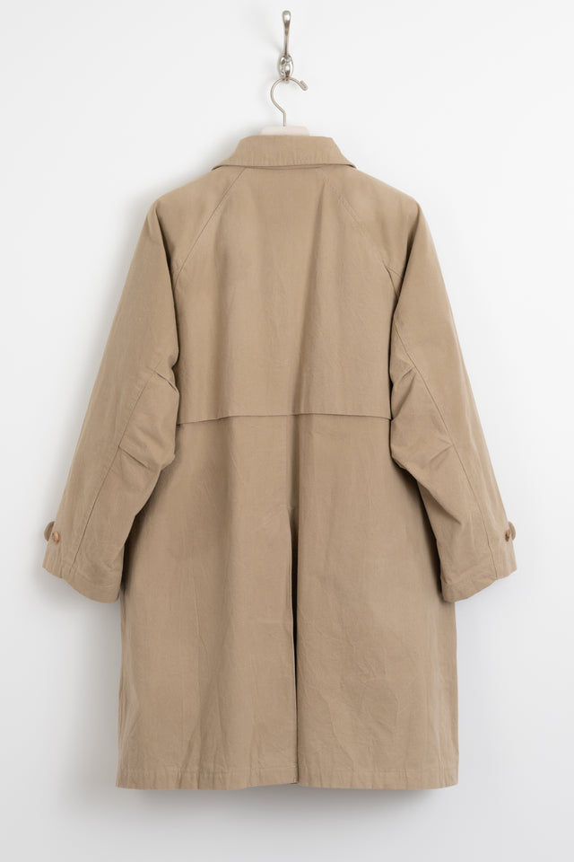 ENDS and MEANS, Enzyme Treated Cotton Canvas Journalist Coat Beige, Size M