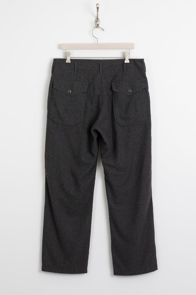 Engineered Garments, Wool Blend Flap Pocket Straight Leg Pant Grey, Size 34