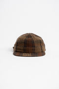 Evan Kinori, Wool Gauze Cap, Brown Check Perfect Circle men's seasonal & consignment fashion shop