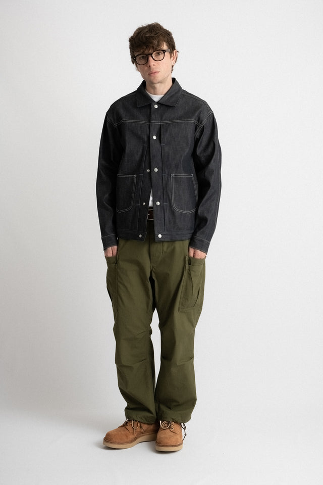 Sassafras Made in Japan SS24 Men's Collection Gardeners Jacket 8.5oz Work Denim Indigo Calculus Online Shop Canada