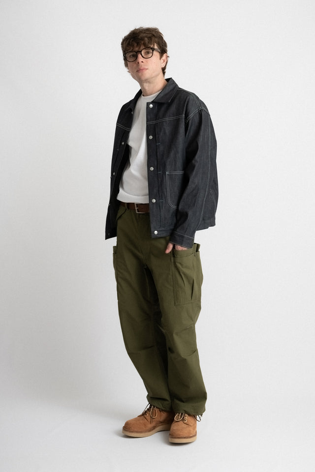 Sassafras Made in Japan SS24 Men's Collection Gardeners Jacket 8.5oz Work Denim Indigo Calculus Online Shop Canada