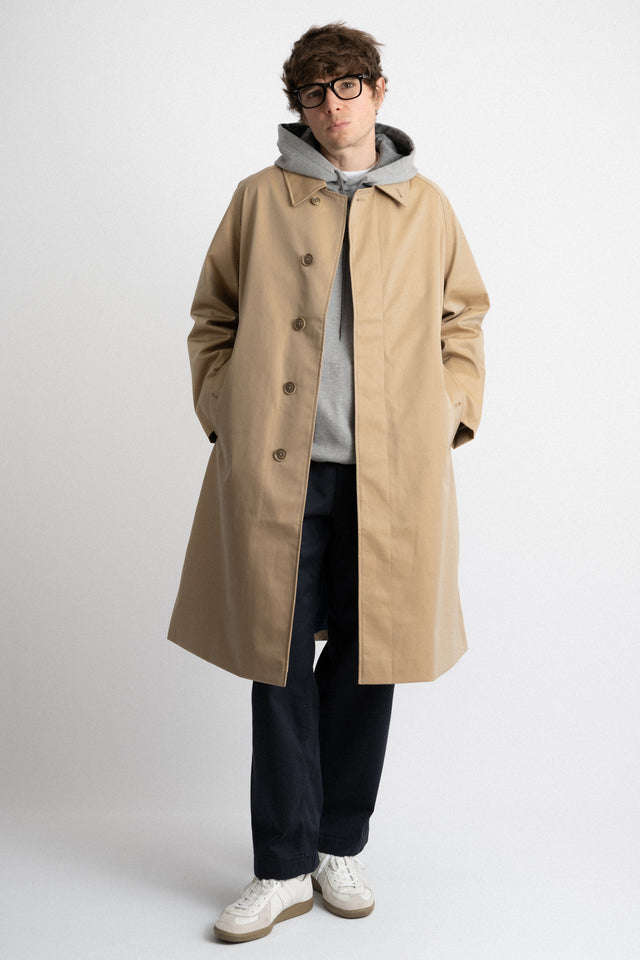 nanamica Japan FW24 men's collection GORE-TEX Balamcaan Coat Khaki Perfect Circle men's seasonal & consignment fashion shop