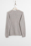 Harley Of Scotland, Shetland Wool Raglan Sweater Sea Pearl, Size S Perfect Circle Men's Seasonal & Consignment Fashion Shop
