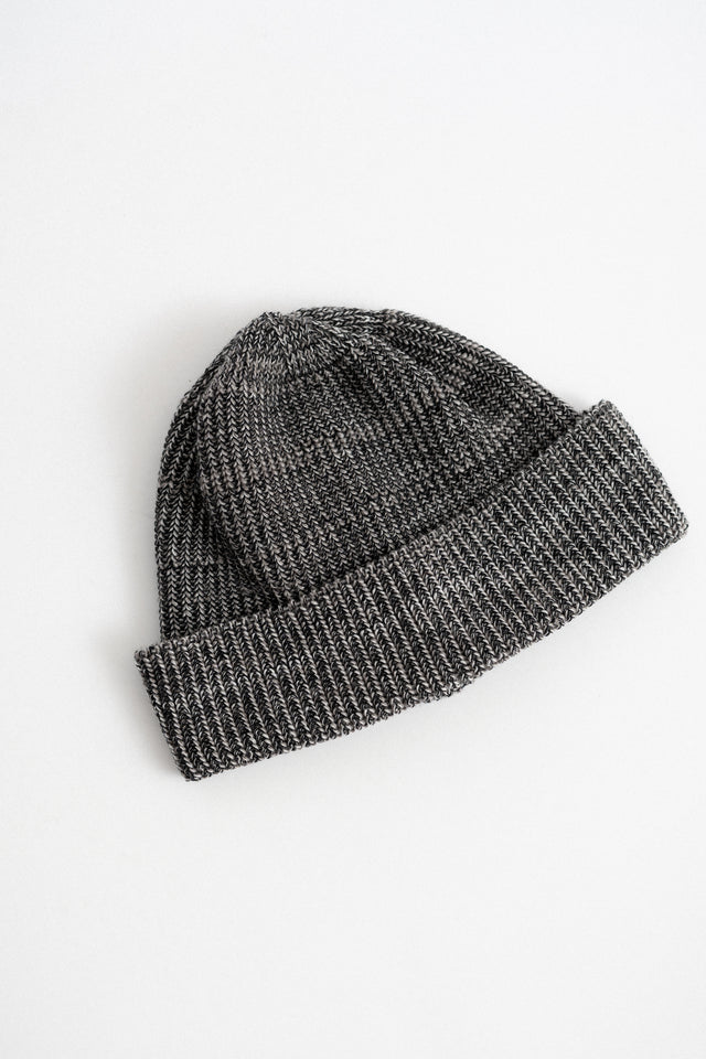 Found Feather 24FW Made in Japan Knit Watch Cap Grey Mix Perfect Circle men's seasonal & consignment fashion store