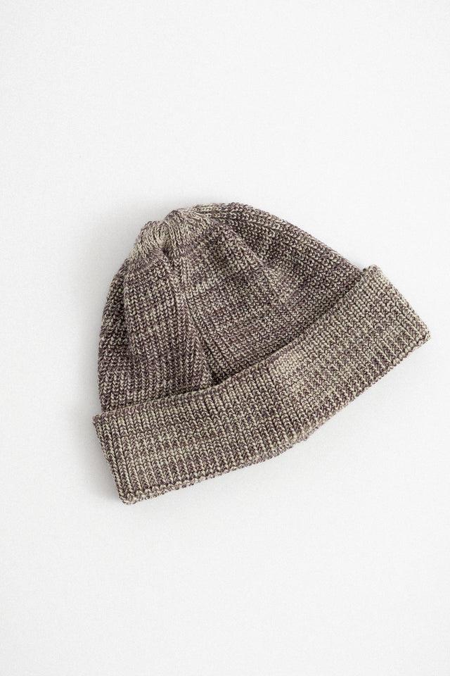 Found Feather 24FW Made in Japan Knit Watch Cap Purple Mix Perfect Circle men's seasonal & consignment fashion store