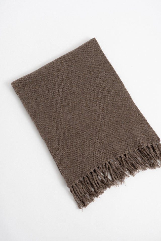 Found Feather 24FW Made in Japan Lambswool Scarf Brown Perfect Circle men's seasonal & consignment fashion store