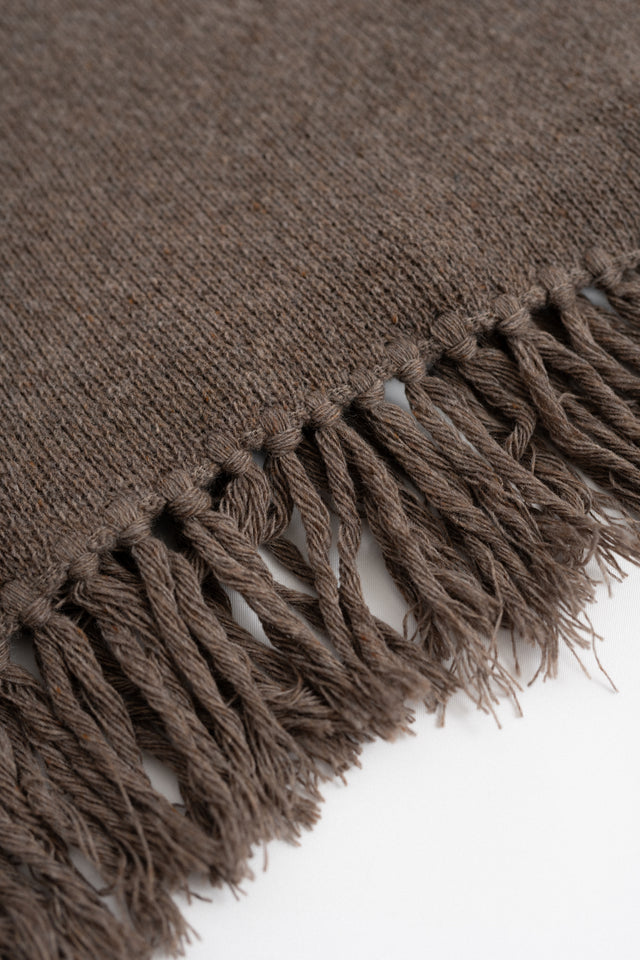 Found Feather 24FW Made in Japan Lambswool Scarf Brown Perfect Circle men's seasonal & consignment fashion store