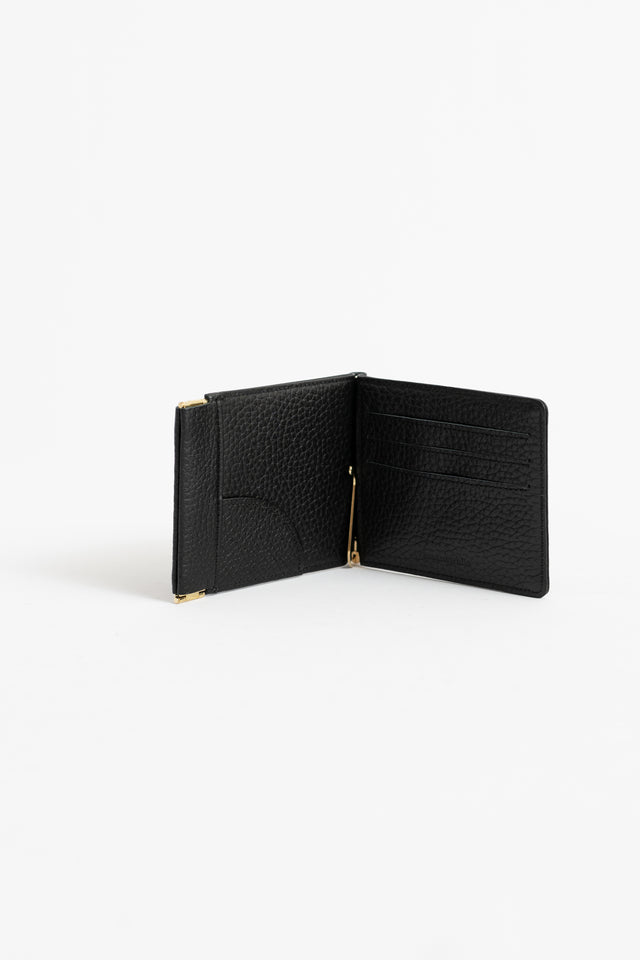 meanswhile japan ss24 men's collection Leather Money Clip Off Black Calculus online shop Canada