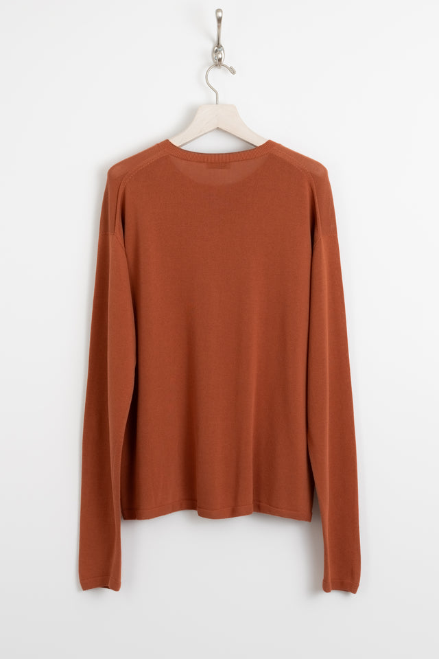 LEMAIRE, Cotton Knit Sweater Sienna, Size XL