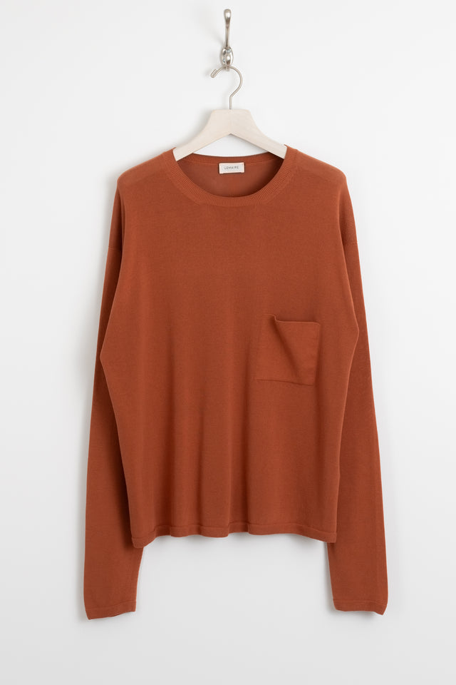 LEMAIRE, Cotton Knit Sweater Sienna, Size XL