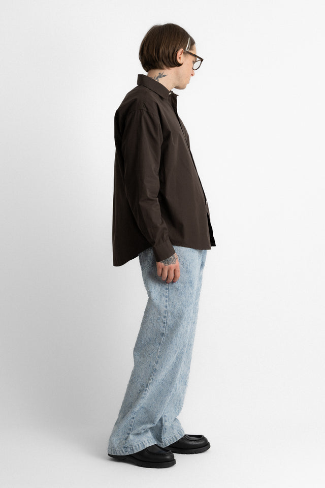 mfpen SS25 Executive Shirt Washed Brown perfect circle men's seasonal & consignment online fashion shop