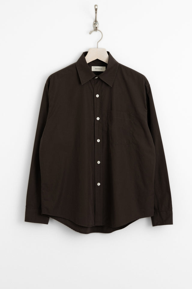 mfpen SS25 Executive Shirt Washed Brown perfect circle men's seasonal & consignment online fashion shop