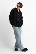 mfpen ss25 Vacation Shirt Black Textured Stripe perfect circle men's seasonal and consignment online fashion shop