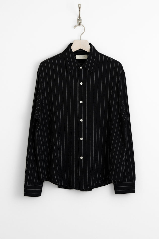 mfpen ss25 Vacation Shirt Black Textured Stripe perfect circle men's seasonal and consignment online fashion shop