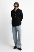mfpen ss25 Vacation Shirt Black Textured Stripe perfect circle men's seasonal and consignment online fashion shop