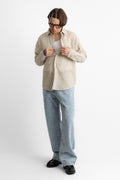 mfpen ss25 Executive Shirt Beige Structure Check perfect circle men's seasonal and consignment online fashion shop