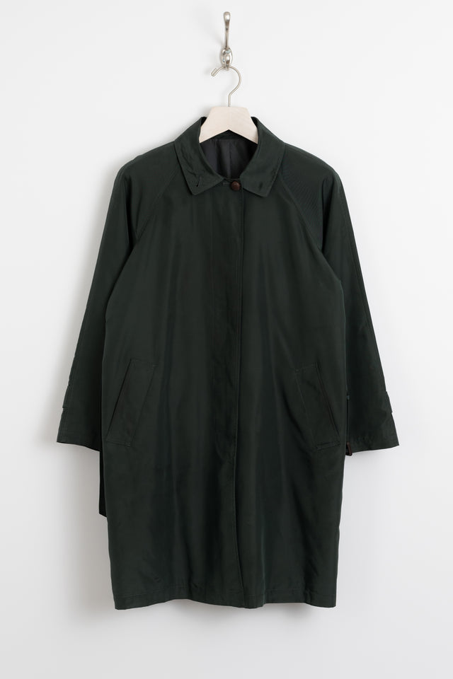 Margaret Howell, Nylon Trench Coat Forest Green, Size II Perfect Circle men's seasonal & consignment fashion shop