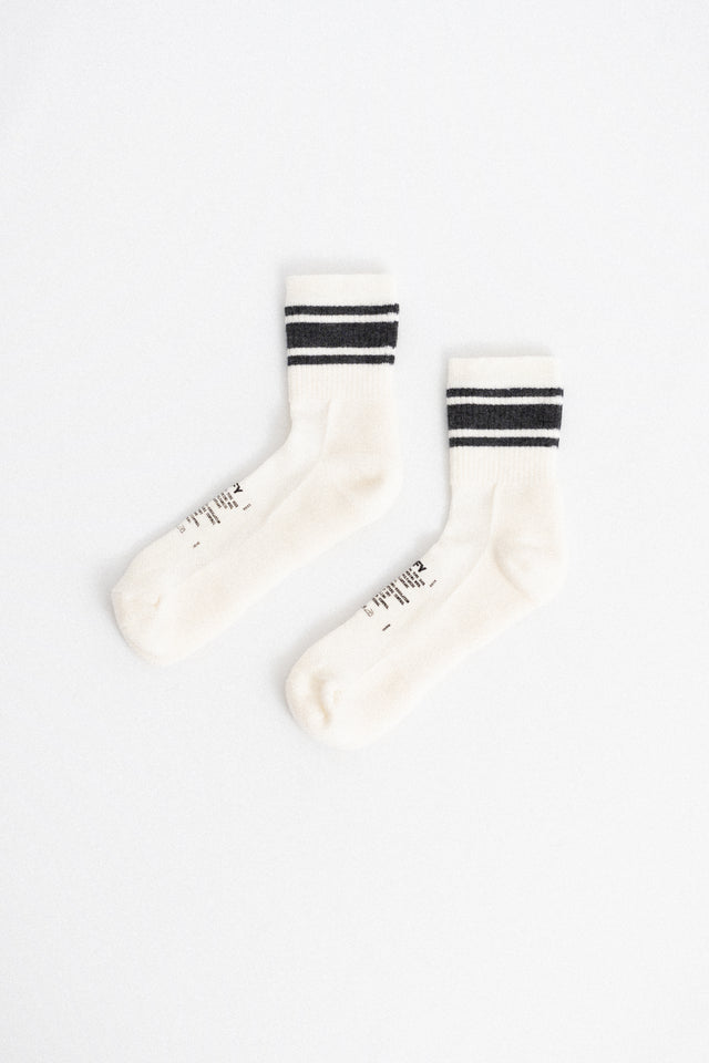 Satisfy Running Paris FW24 Men's Collection Merino Tube Socks White Perfect Circle men's seasonal & consignment fashion shop