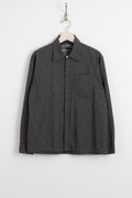 mfpen, Covered Placket Flat Hem Shirt Black Check, Size S Perfect Circle men's seasonal & consignment fashion shop