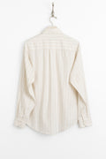 mfpen, Executive Shirt Silk / Wool Beige Stripe, Size S perfect circle men's seasonal and consignment online fashion shop