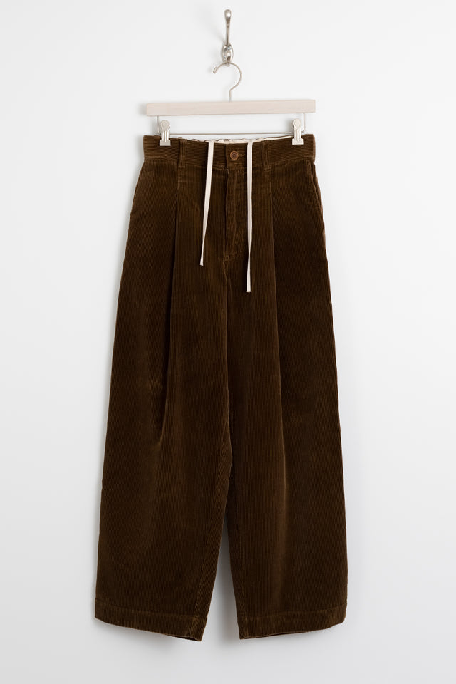 Perfect Circle Men's seasonal & consignment fashion store shop nanamica, Corduroy Work Trousers Brown, Size 30
