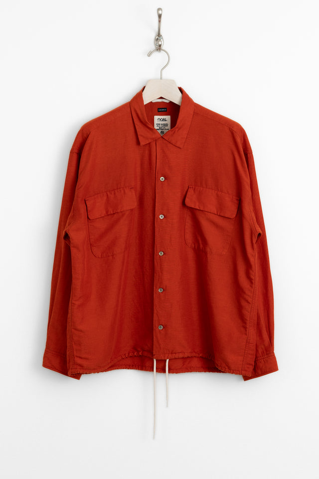 nanamica, Open Collar Cupro Hemp Shirt Sunset, Size S perfect circle men's seasonal and consignment online fashion shop