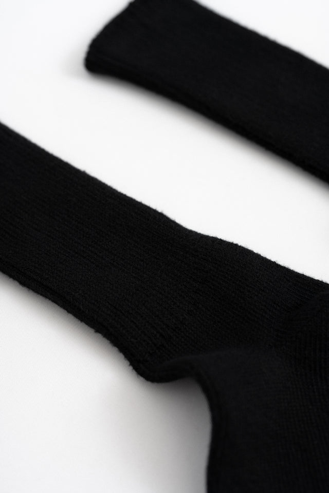 Organic Cotton Crew Socks Black