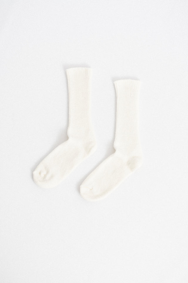 Organic Cotton Crew Socks White