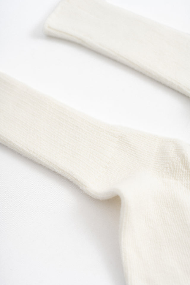 Organic Cotton Crew Socks White