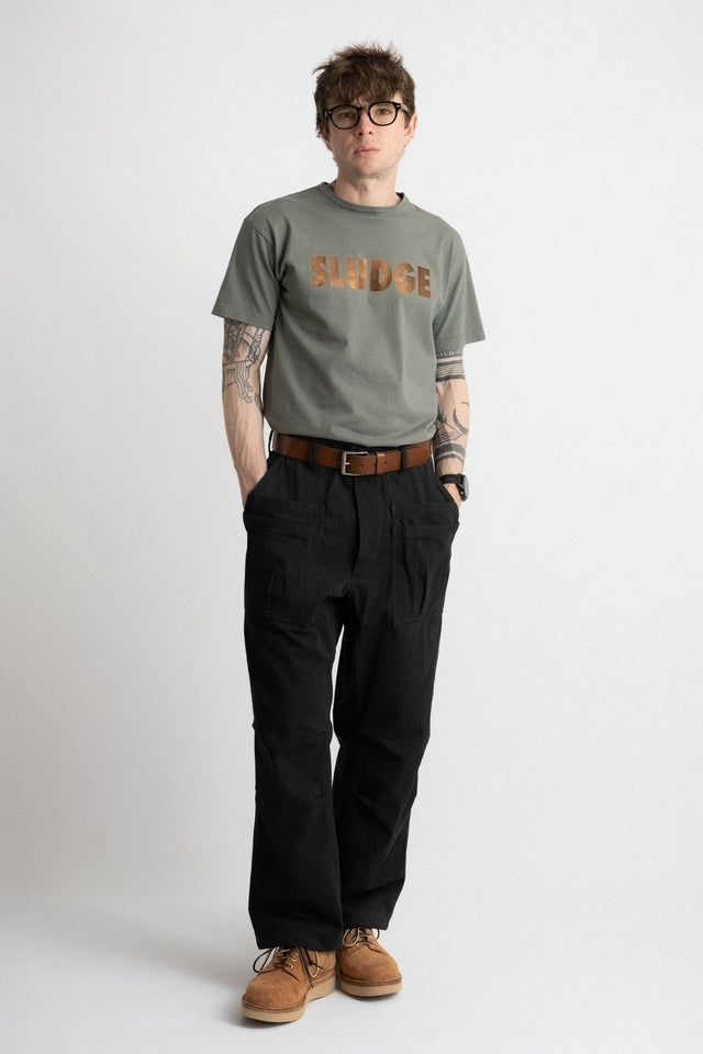 Sassafras Made in Japan SS24 Men's Collection Overgrown Fatigue Pants Slab Back Satin Black Calculus Online Select Shop Canada