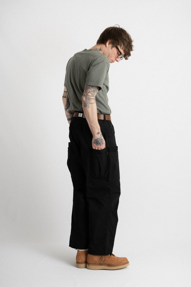 Sassafras Made in Japan SS24 Men's Collection Overgrown Pants C/N Ripstop Black Calculus Online Select Shop Canada