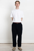 Universal Works FW23 Men's Collection Pleated Track Pant Cord Navy Calculus Victoria BC Canada