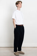 Universal Works FW23 Men's Collection Pleated Track Pant Cord Navy Calculus Victoria BC Canada