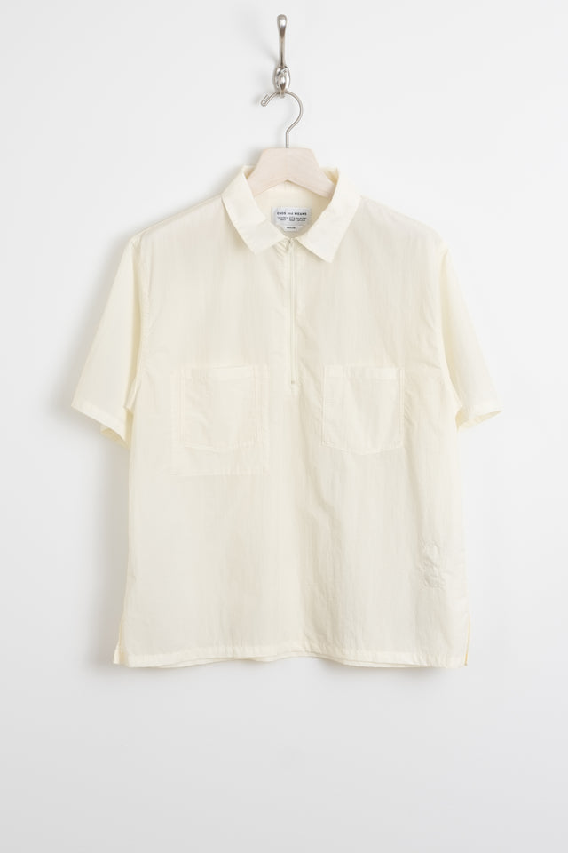 P/O Zip Shirts Off White