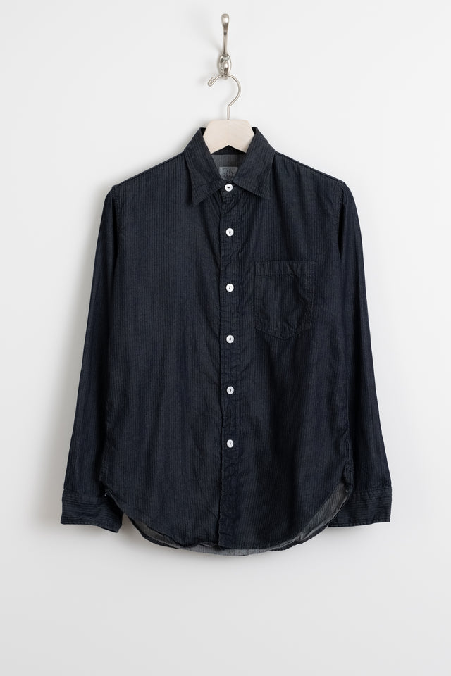 Post O'Alls, Indigo Dyed Herringbone Work Shirt, Size 2 Perfect Circle Men's Seasonal & Consignment Fashion Shop