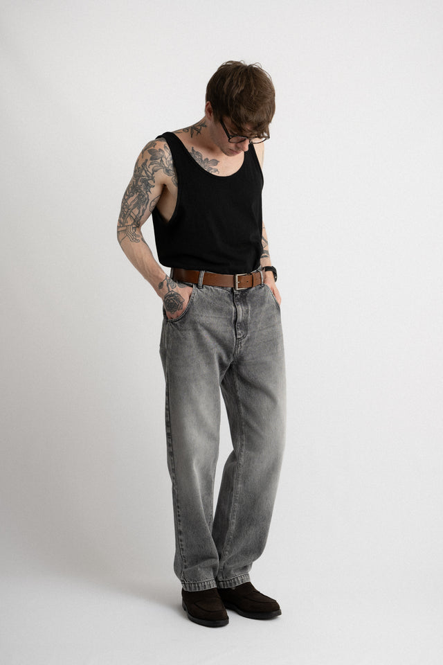 mfpen Copenhagen men's ss24 collection Regular Jeans Washed Grey Calculus online shop Canada