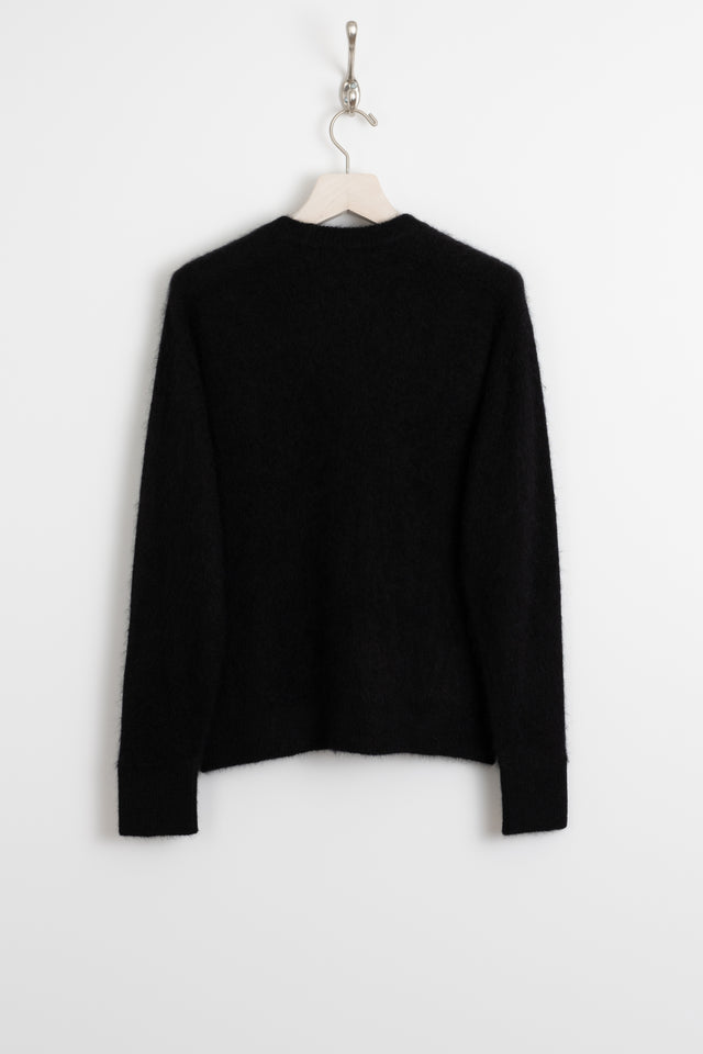 Kaptain Sunshine FW24 men's collection Royal Alpaca Knit Pullover Black Perfect Circle men's seasonal & consignment fashion shop