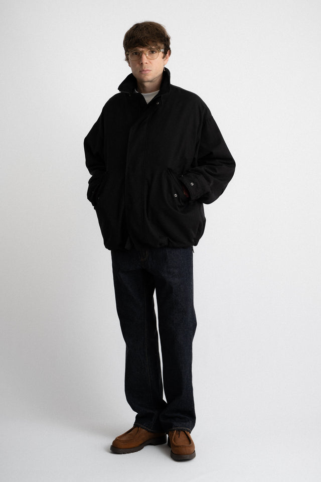 Kaptain Sunshine FW24 men's collection Short Mil Coat Black Perfect Circle men's seasonal & consignment fashion shop