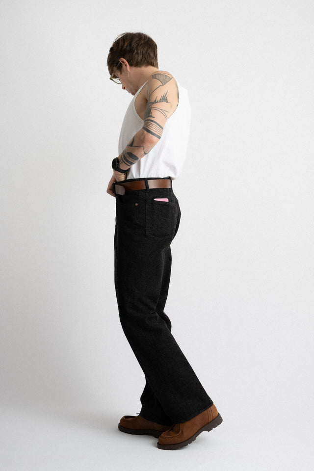 Kaptain Sunshine FW24 men's collection Skate Shoecut Denim Pants Black One Wash Perfect Circle men's seasonal & consignment fashion shop