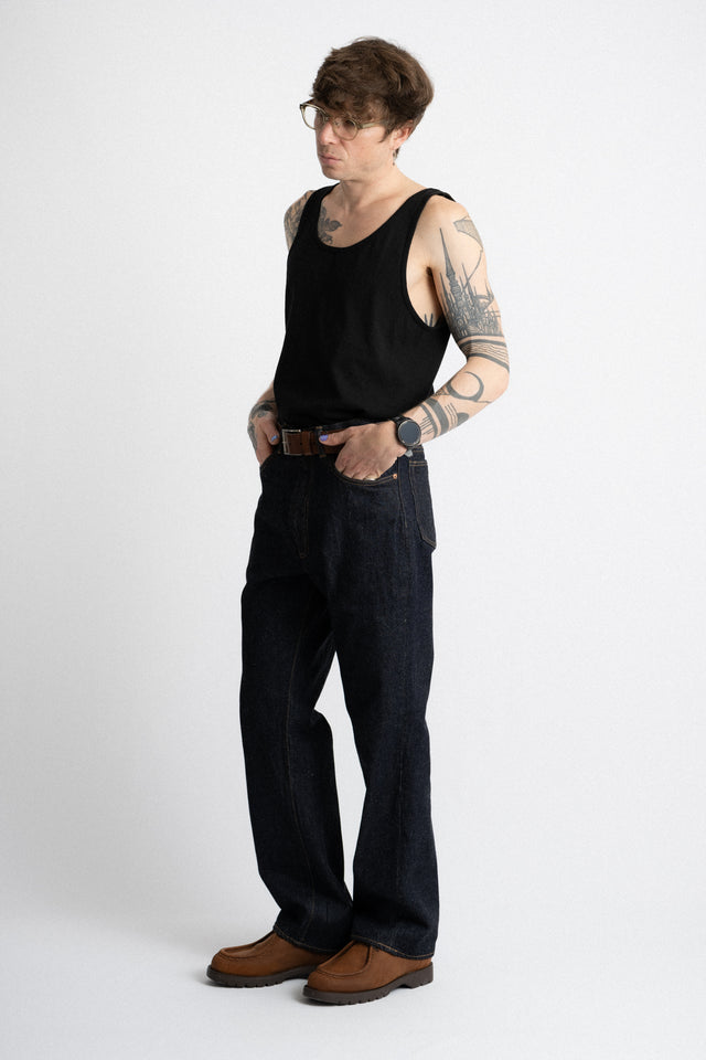 Kaptain Sunshine FW24 men's collection Skate Shoecut Denim Pants Indigo One Wash Perfect Circle men's seasonal & consignment fashion shop