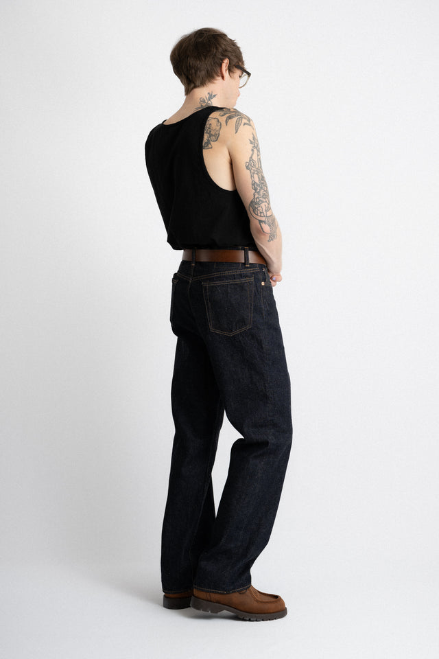 Kaptain Sunshine FW24 men's collection Skate Shoecut Denim Pants Indigo One Wash Perfect Circle men's seasonal & consignment fashion shop