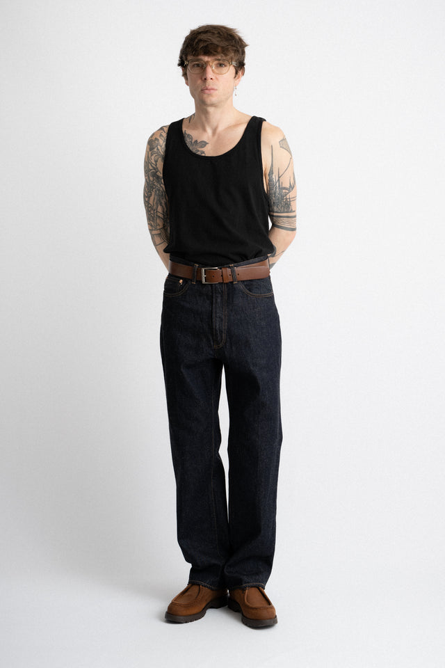 Kaptain Sunshine FW24 men's collection Skate Shoecut Denim Pants Indigo One Wash Perfect Circle men's seasonal & consignment fashion shop