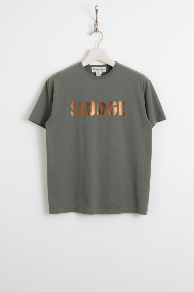 Sassafras Made in Japan SS24 Men's Collection Sludge Tee 1/2 Olive Calculus Online Select Shop Canada