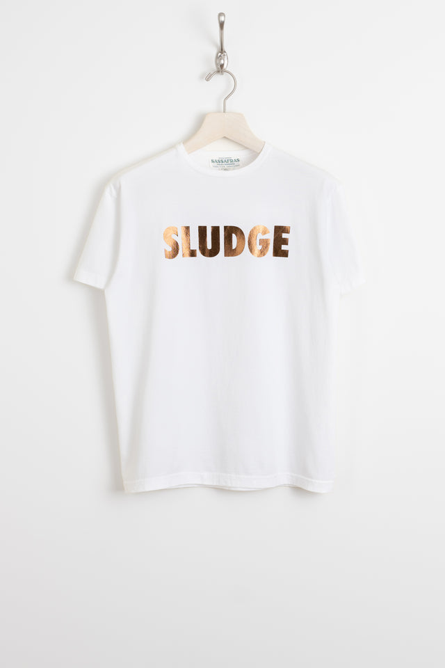 Sassafras Made in Japan SS24 Men's Collection Sludge Tee 1/2 White Calculus Online Select Shop Canada