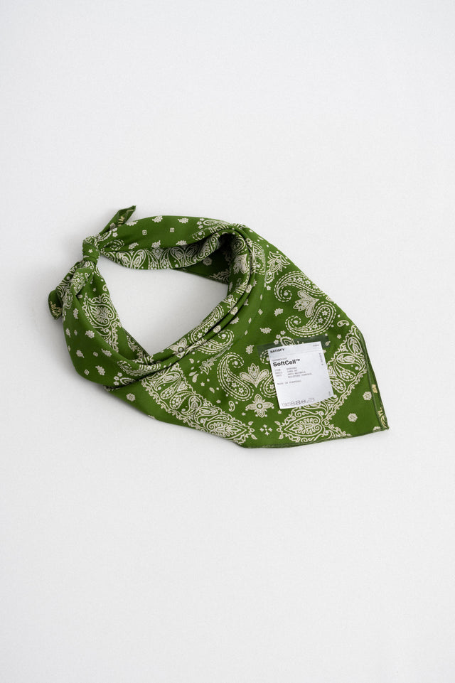 Satisfy Running Paris FW24 Men's Collection SoftCell™ Bandana Green Perfect Circle men's seasonal & consignment fashion shop