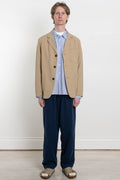 Universal Works SS24 Three Button Jacket Seersucker II Summer Oak Calculus Victoria BC Canada